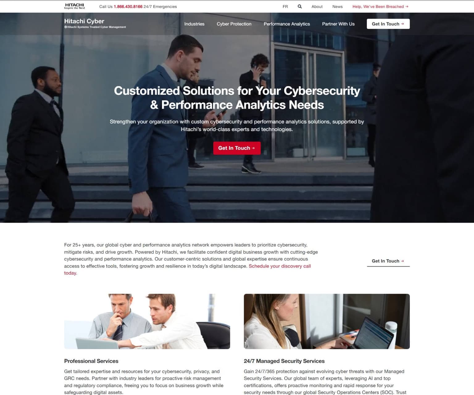 Hitachi Cyber website created by Leadhouse